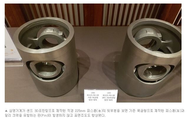 삼영기계, 중자 일체화 샌드 3D프린팅 공정혁신 달성