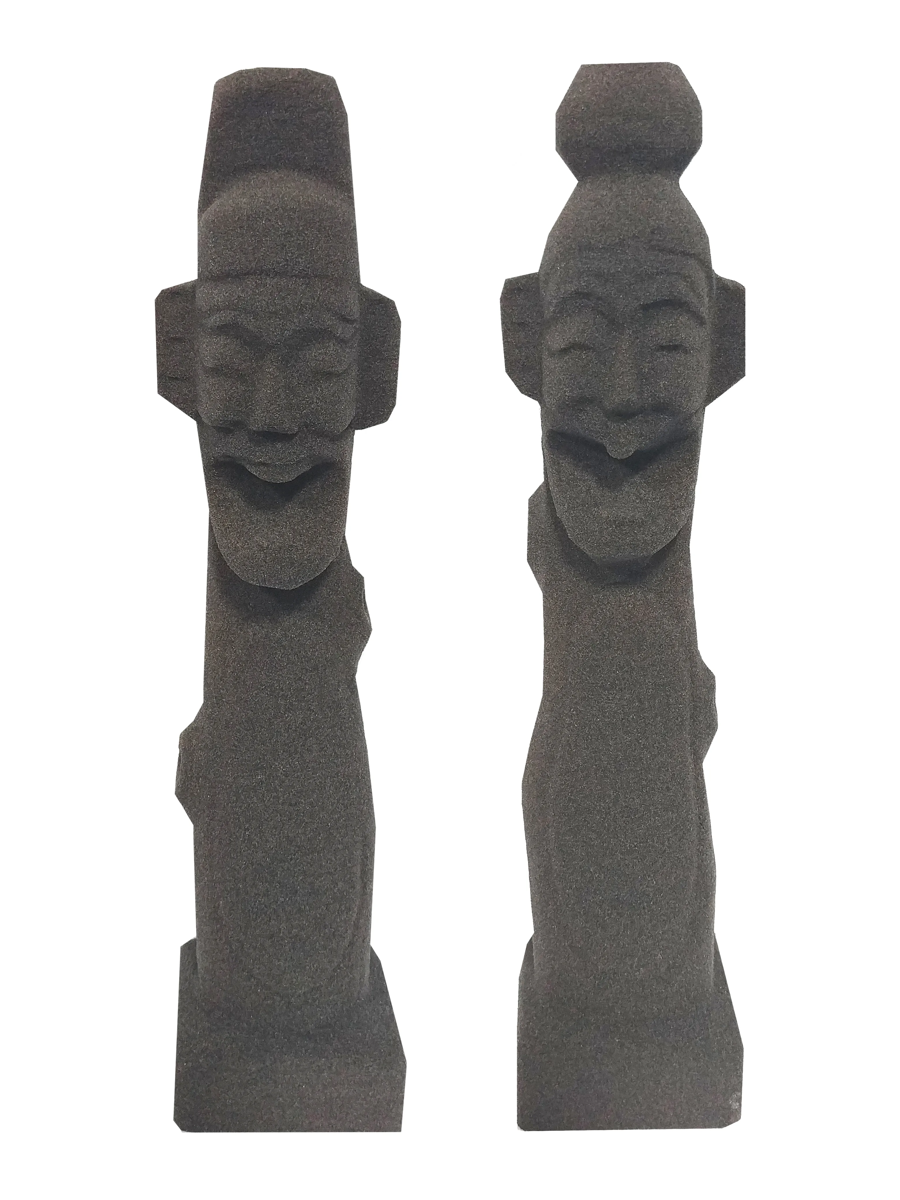 샌드 3D프린팅으로 복원한 장승 한 쌍