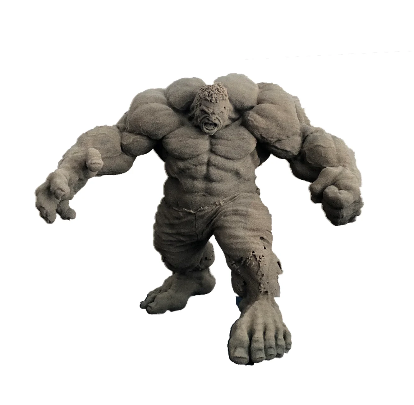 샌드 3D프린팅으로 제작한 근육 캐릭터 조형물